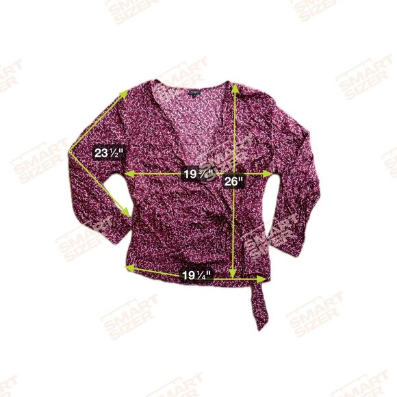 Talbots Tunic Top Womens Plus 2X Burgundy Wrap Shirt Floral Rayon Cottagecore - Picture 2 of 7